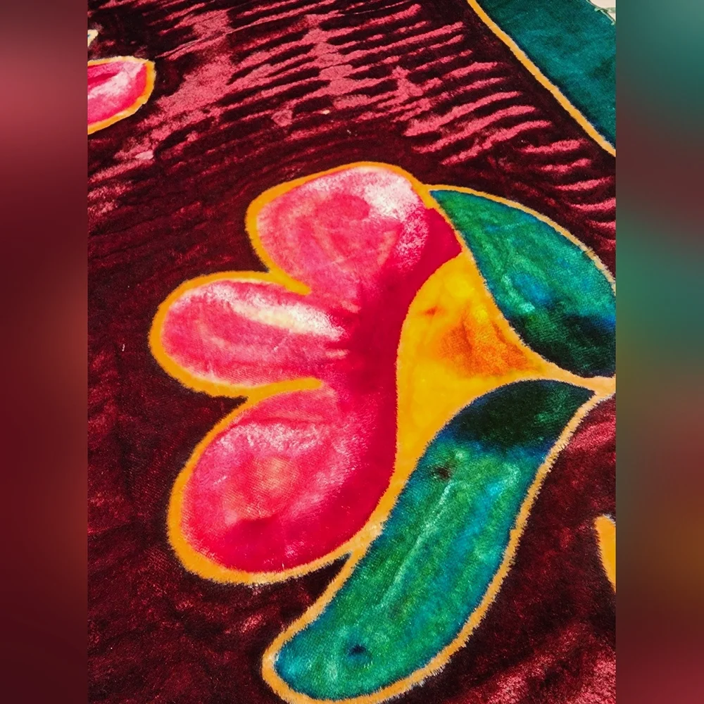 Vintage Velvet Piano Scarf Tablecloth Tapestry 35x32